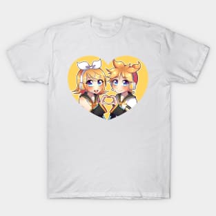 VOCALOID - Kagamine Rin and Len Heart T-Shirt